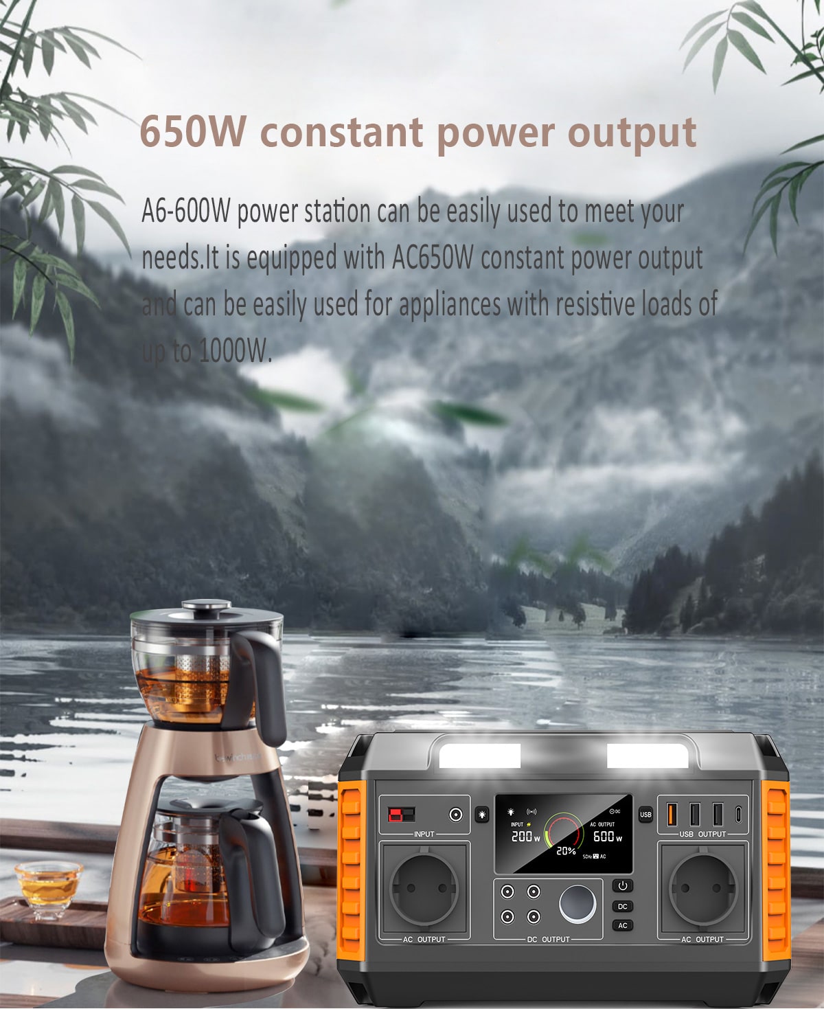 trạm phát điện pin di động 600w chi tiết