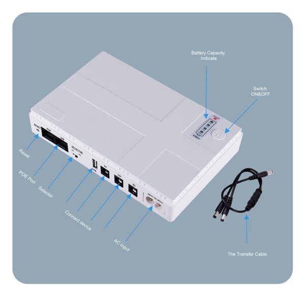 12V Mini DC UPS 8800mAh for Router